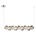 LED-pendel med kabel BOLLA LED/32W/230V, blank krom/rökgrå