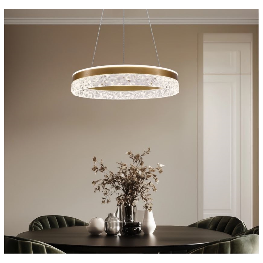 LED-pendel med kabel FROZI LED/32W/230V Ø 50 cm guld