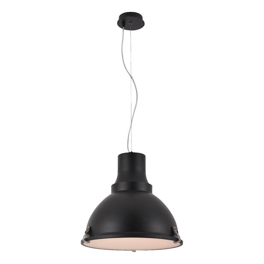 LED-pendel med kabel INDUSTRY 1xE27/60W/230V svart