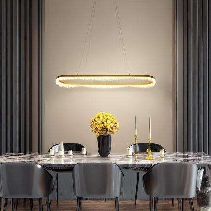 LED-pendel med kabel LED/45W/230V guld