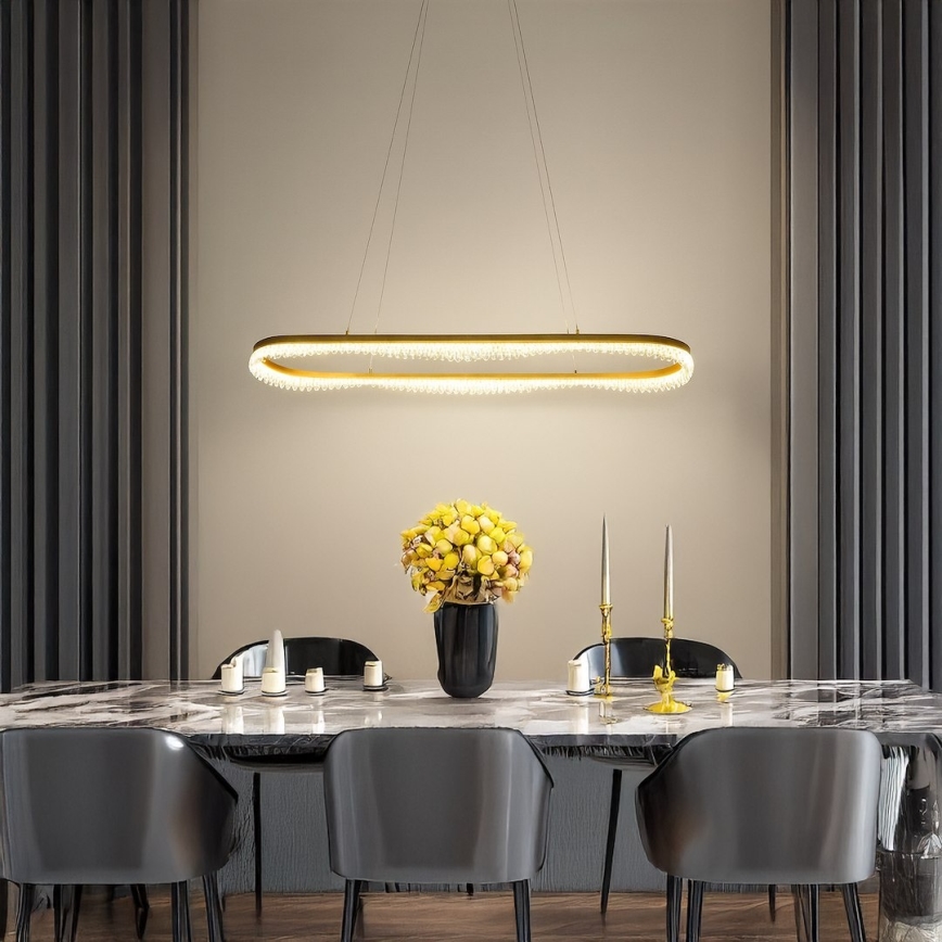 LED-pendel med kabel LED/45W/230V guld