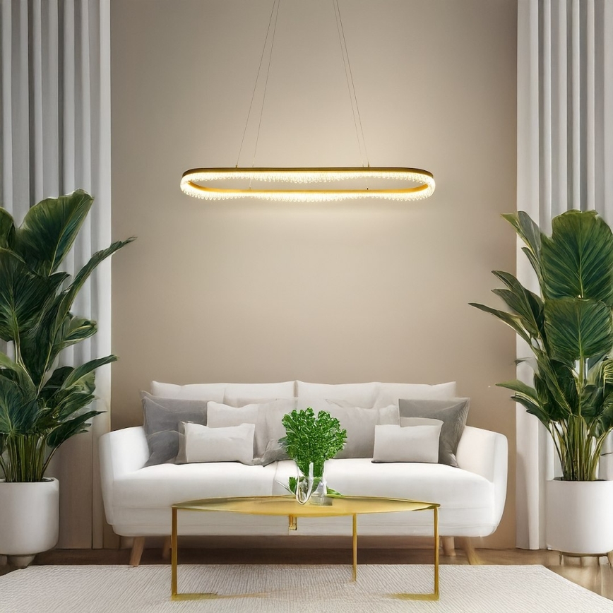 LED-pendel med kabel LED/45W/230V guld