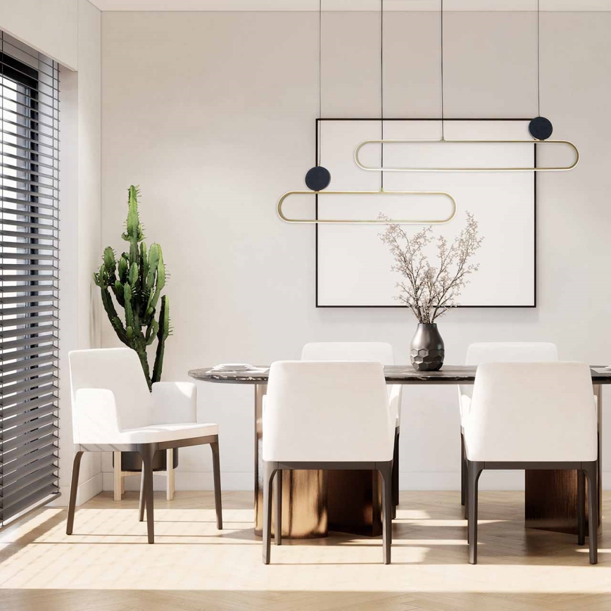 LED-pendel med vajer FLORENTYNA LED/48W/230V 4000K guld/svart