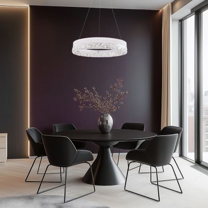 LED-pendel med vajer FROZI LED/32W/230V Ø 50 cm vit