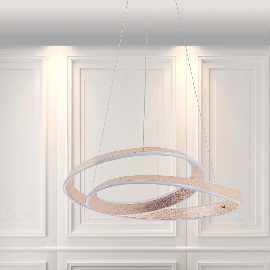 LED-pendel med vajer GLOW LED/75W/230V 4000K Ø 60 cm, guldfärgad