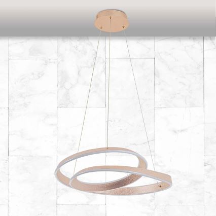LED-pendel med vajer GLOW LED/75W/230V 4000K Ø 60 cm, guldfärgad