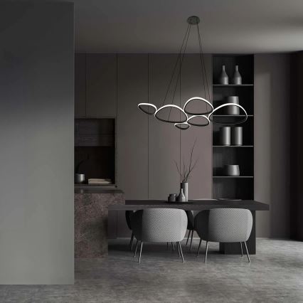 LED-pendel med vajer PETRA LED/58W/230V 4000K svart