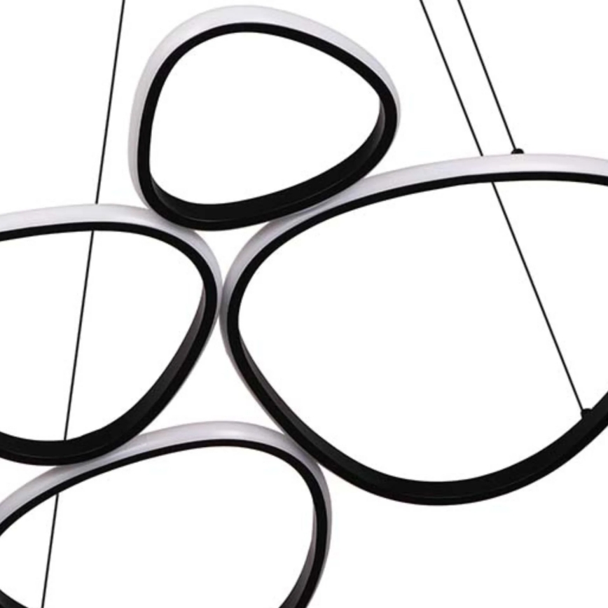 LED-pendel med vajer PETRA LED/58W/230V 4000K svart