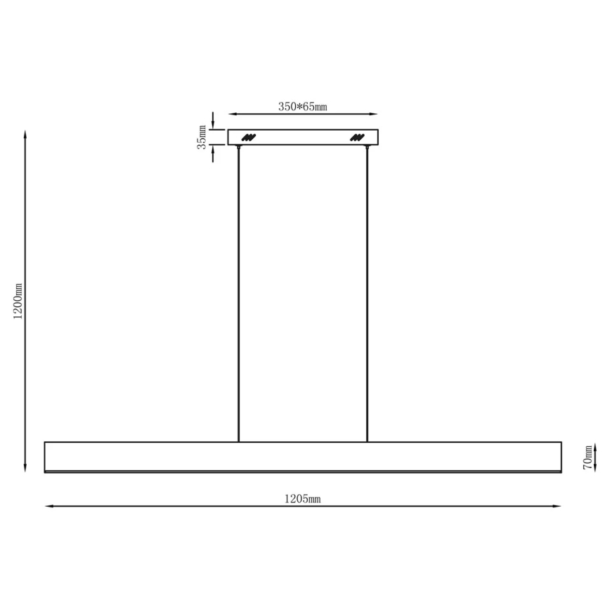 LED-pendel på kabel BERNADETTA LED/20W/230V 4000K svart