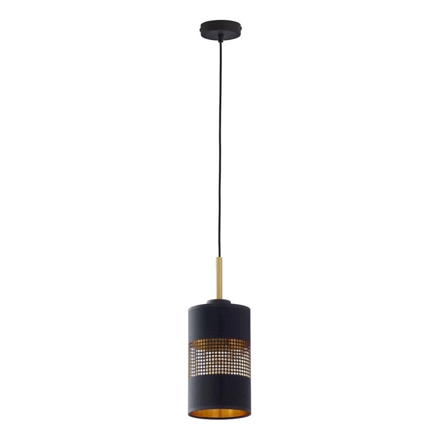 LED-pendel på kabel BOGART 1xE27/15W/230V svart/guld