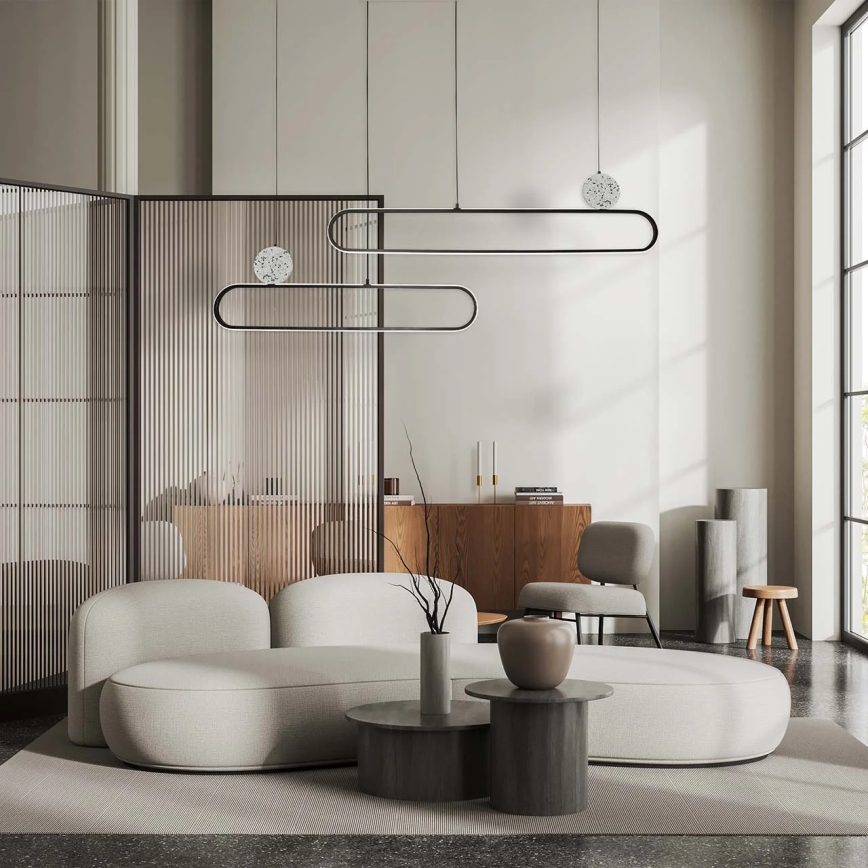 LED-pendel på kabel FLORENTYNA LED/48W/230V 4000K svart/vit