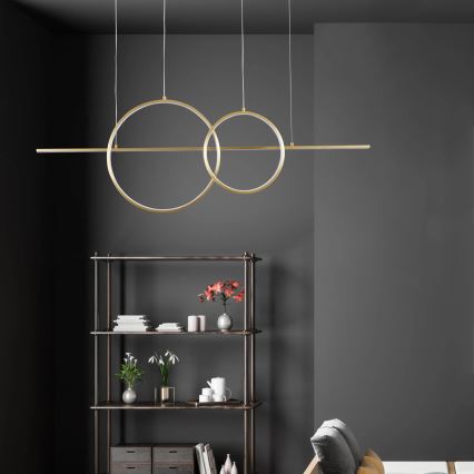 LED-pendel på kabel LAURA LED/42W/230V, guld