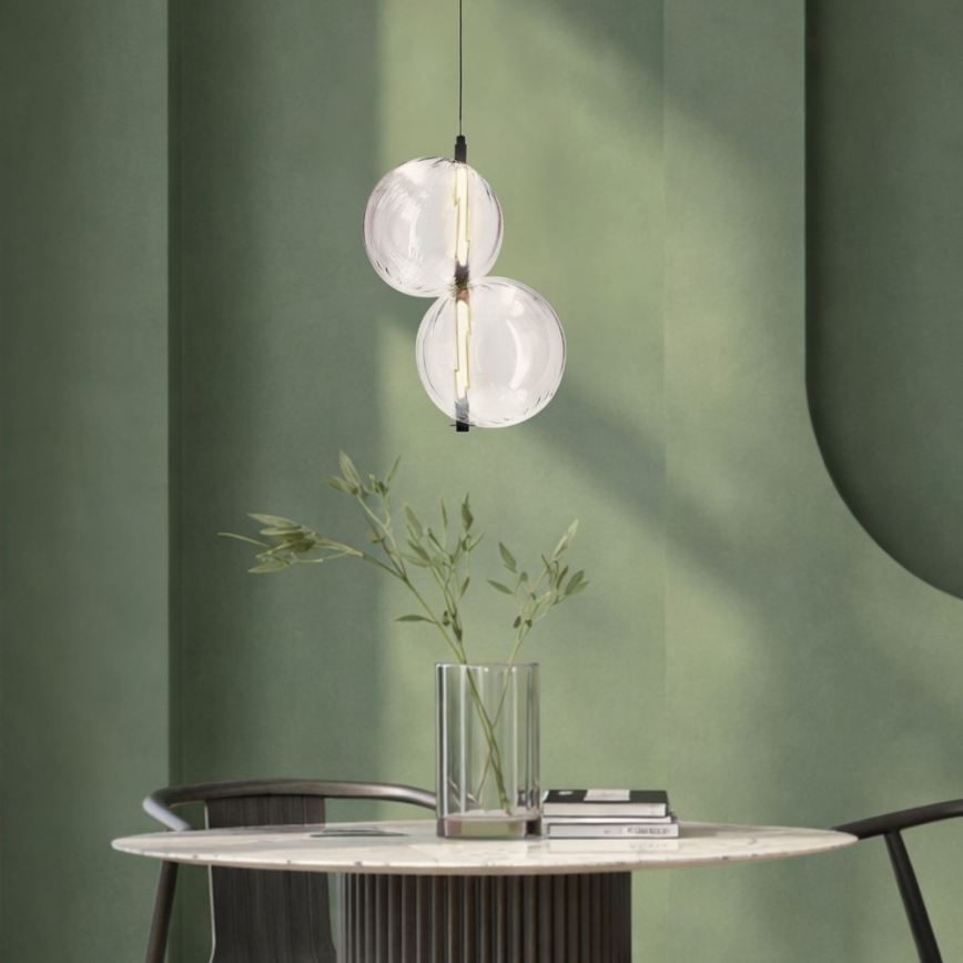 LED-pendel på kabel PLAYA LED/10W/230V svart