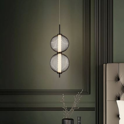 LED-pendel på kabel PUMA LED/10W/230V Ø 14 cm svart