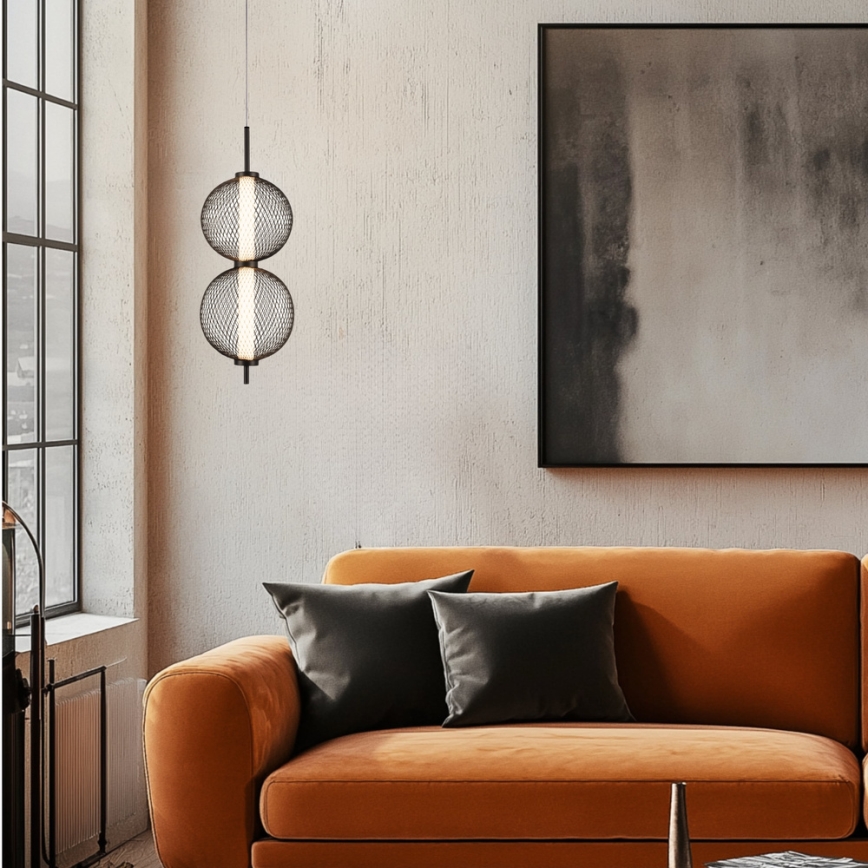 LED-pendel på kabel PUMA LED/10W/230V Ø 14 cm svart