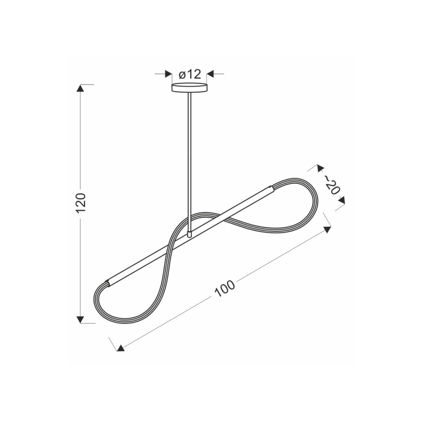 LED-pendel på kabel SUPREME LED/22W/230V 100 cm guld