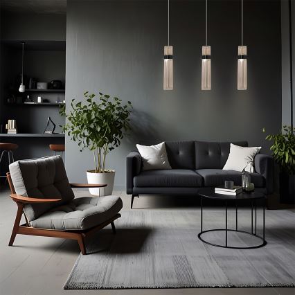 LED-pendel på vajer AMBIENTE LED/6W/230V 3000/4000/6000K blank krom