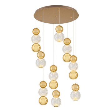 LED-pendel på vajer CREMONA LED/51W/230V 3000K guld