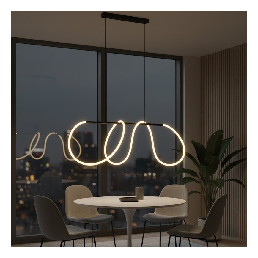 LED-pendel på vajer FLEXI LED/45W/230V 4000K svart