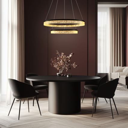 LED-pendel på vajer FROZI LED/38W/230V Ø 60 cm svart