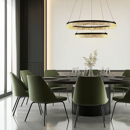 LED-pendel på vajer FROZI LED/38W/230V Ø 60 cm svart