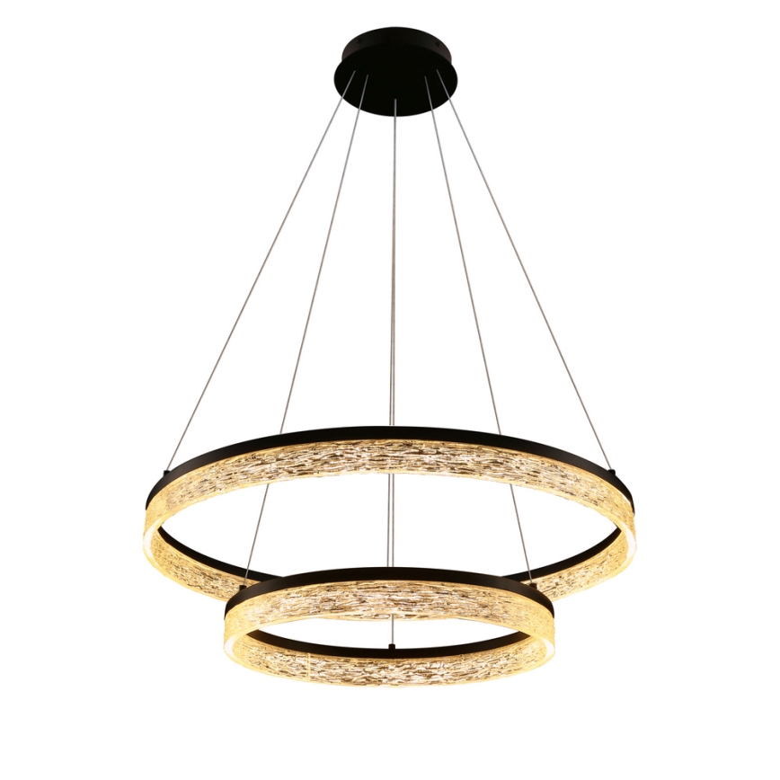 LED-pendel på vajer FROZI LED/38W/230V Ø 60 cm svart