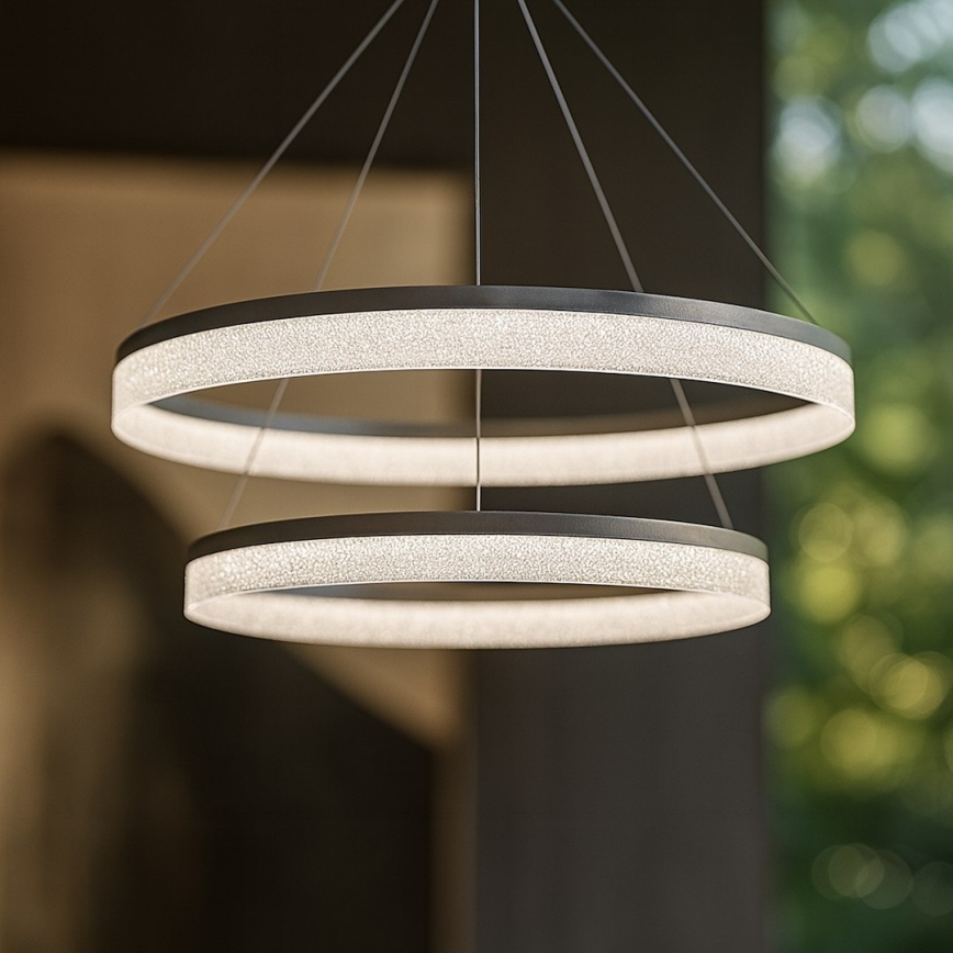 LED-pendel på vajer GALA LED/54W/230V Ø 60 cm silverfärgad