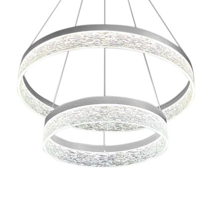 LED-pendel på vajer GALA LED/54W/230V Ø 60 cm silverfärgad