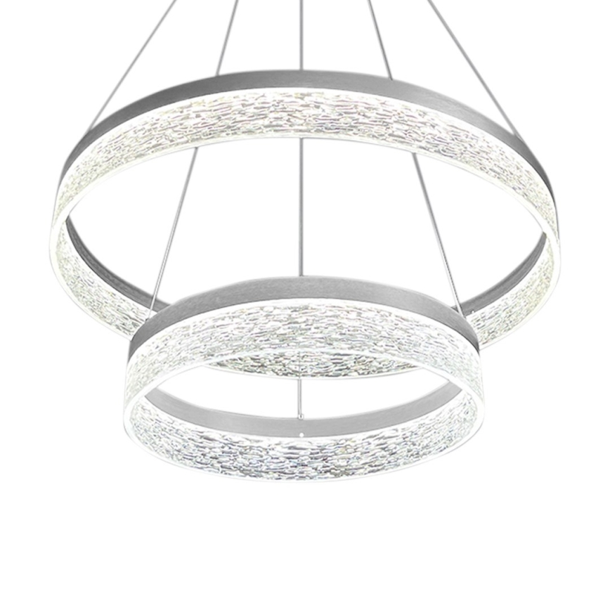 LED-pendel på vajer GALA LED/54W/230V Ø 60 cm silverfärgad