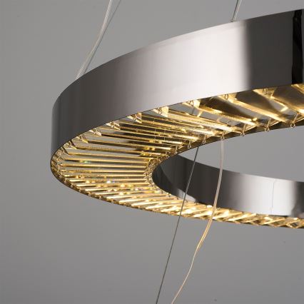 LED-pendel på vajer JESI LED/140W/230V 3000K Ø 100 cm silver