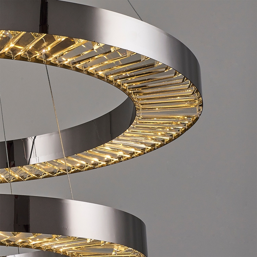 LED-pendel på vajer JESI LED/140W/230V 3000K Ø 100 cm silver