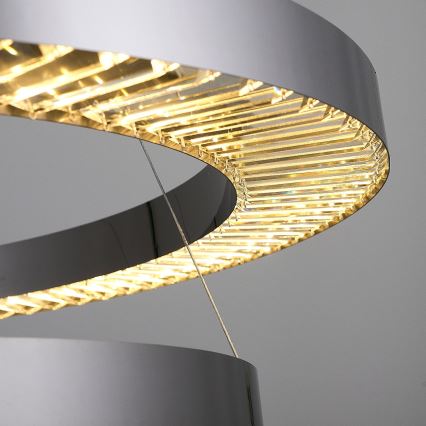 LED-pendel på vajer JESI LED/140W/230V 3000K Ø 100 cm silver