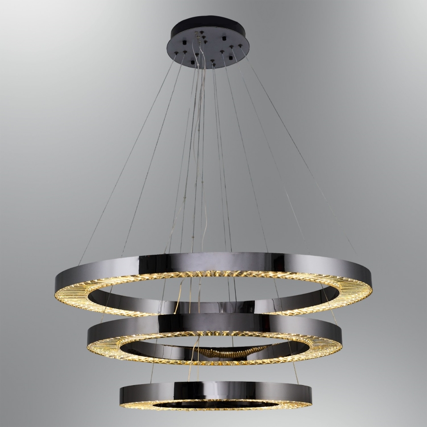 LED-pendel på vajer JESI LED/99W/230V 3000K Ø 100 cm silver