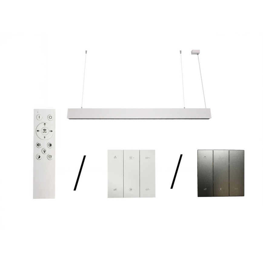 LED-pendel på vajer LED/55W/230V 3000/4000/6500K 120 cm vit