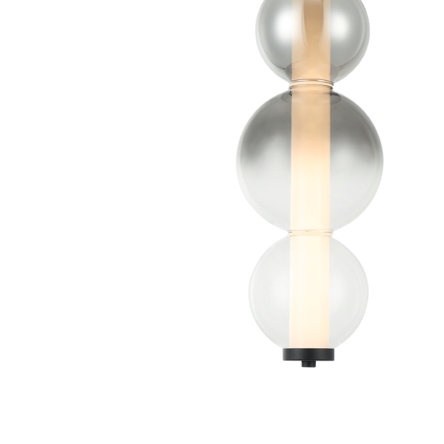 LED-pendel på vajer LUMMI LED/19W/230V svart/rökfärgad