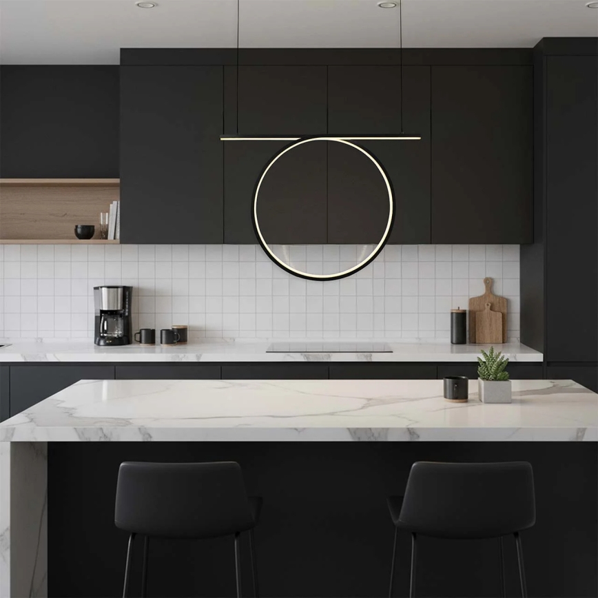 LED-pendel på vajer ODETTA LED/30W/230V 4000K svart