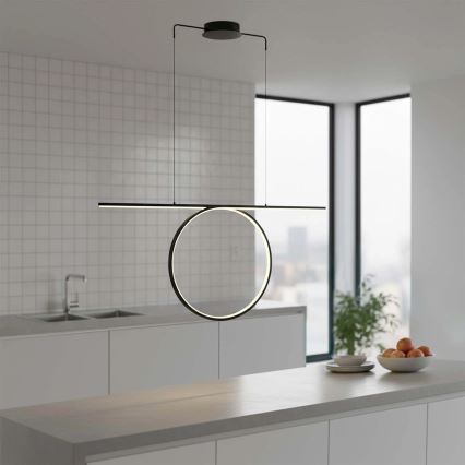 LED-pendel på vajer ODETTA LED/42W/230V 4000K svart