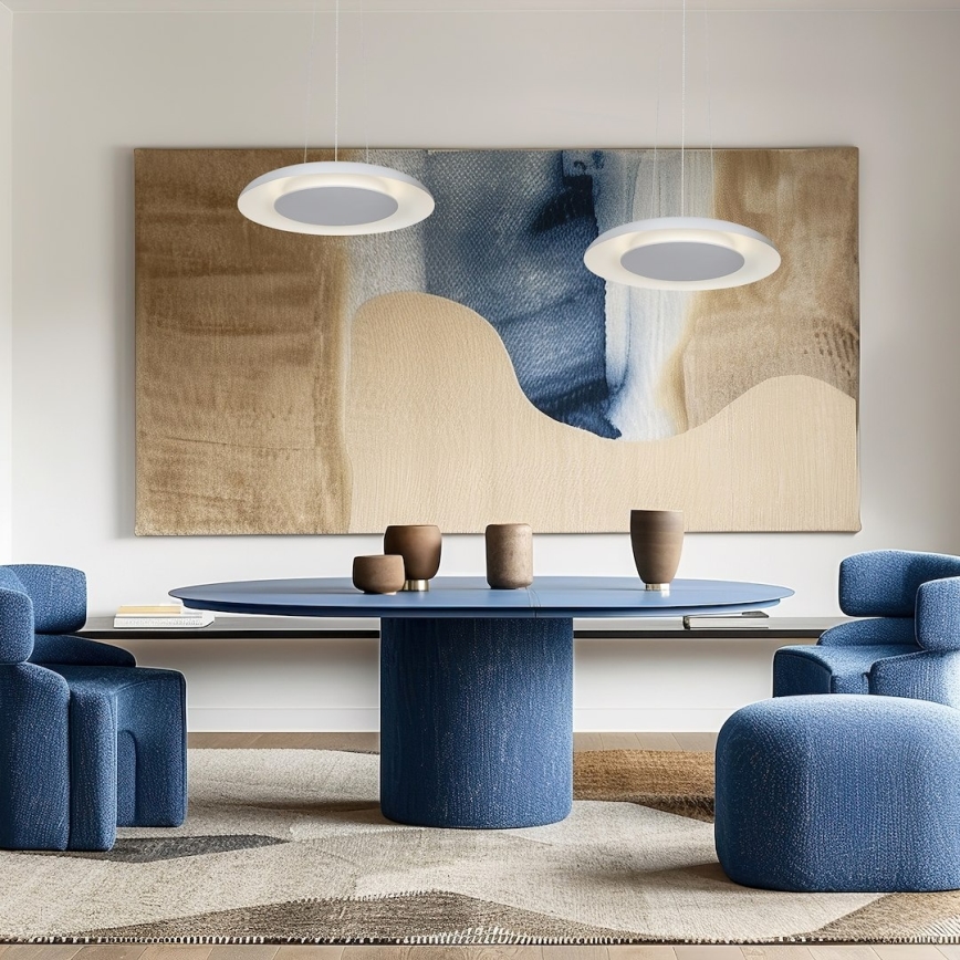 LED-pendel på vajer PIATTINO LED/30W/230V 2700/3200/4000K Ø 40 cm vit