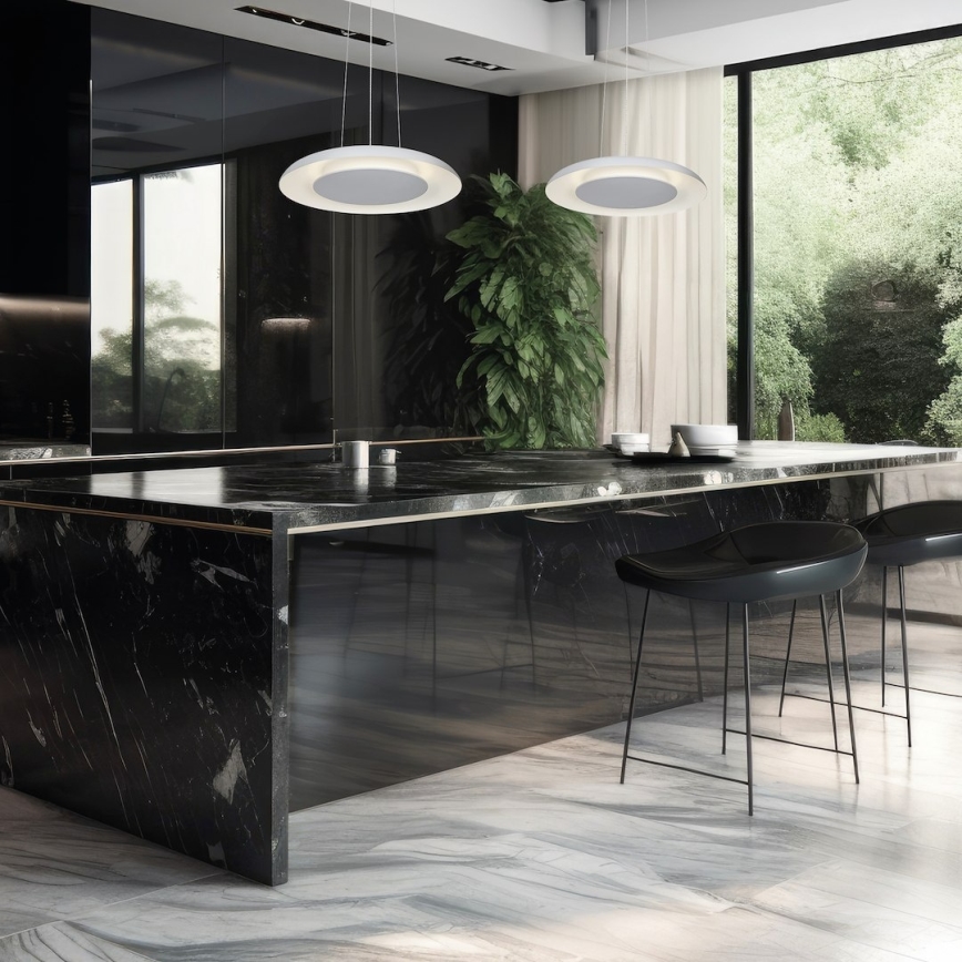 LED-pendel på vajer PIATTINO LED/30W/230V 2700/3200/4000K Ø 40 cm vit