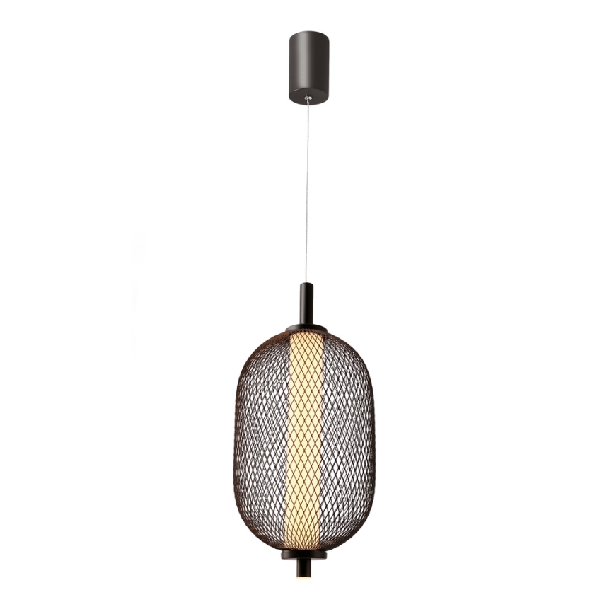 LED-pendel på vajer PUMA 10W/230V Ø 15 cm svart