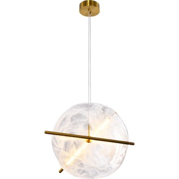 LED-pendel på vajer RELAX LED/15W/230V guld/vit