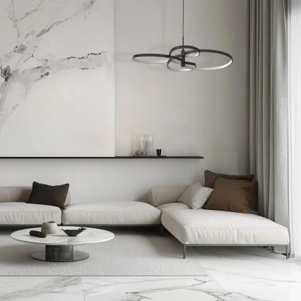 LED-pendel på vajer RIBBON LED/37W/230V 4000K svart