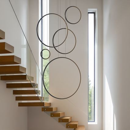 LED-pendel på vajer SATURNO LED/100W/230V svart