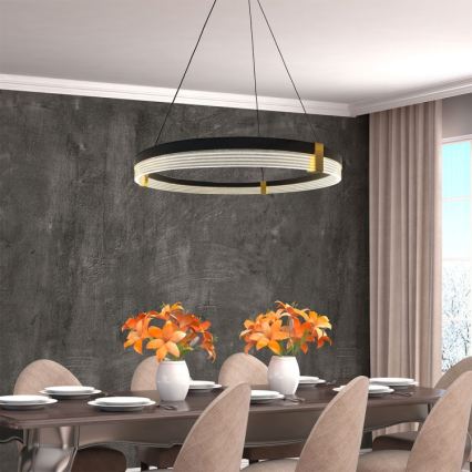 LED-pendel på vajer TRIANGLE LED/40W/230V 3000/4000/6000K Ø 60 cm, svart