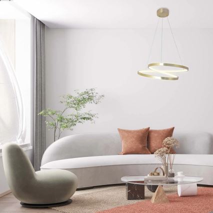 LED-pendel på vajer ZEFIRA LED/40W/230V 4000K Ø 50 cm guld