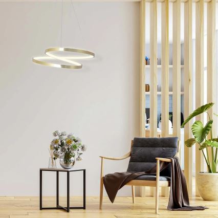 LED-pendel på vajer ZEFIRA LED/40W/230V 4000K Ø 50 cm guld