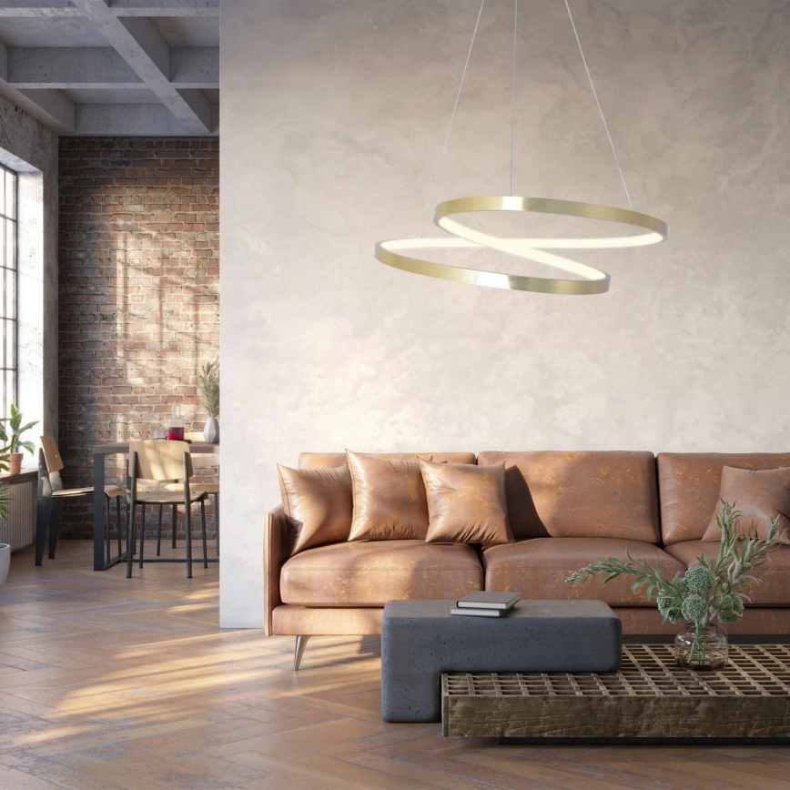 LED-pendel på vajer ZEFIRA LED/40W/230V 4000K Ø 50 cm guld