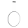 LED-pendel på wire SATURNO LED/46W/230V Ø 80 cm IP44 svart