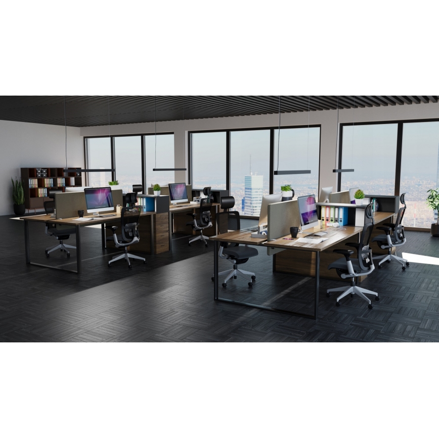 LED pendel/ytmonterad LED/44W/230V 3000K 120 cm svart