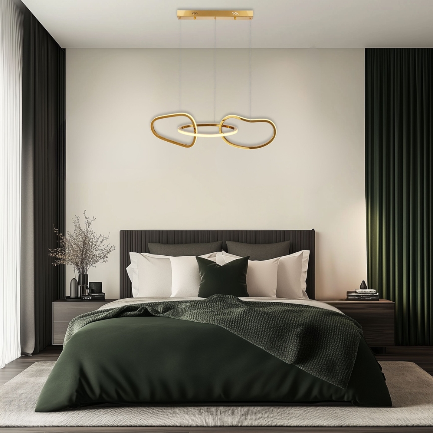 LED-pendellampa ANNELI på vajer LED/30W/230V 80 cm guld